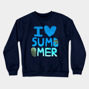 I Love Summer Beach Vibe Crewneck Sweatshirt